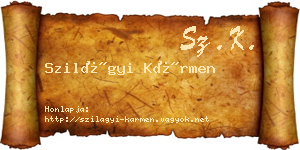 Szilágyi Kármen névjegykártya