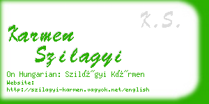 karmen szilagyi business card